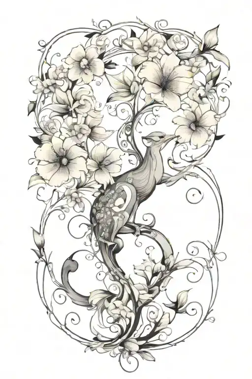 Flowers Dark Fantasy Animal