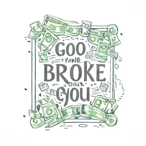 Go Broke Before You Go Broke Quote In A Frame With Money Theme