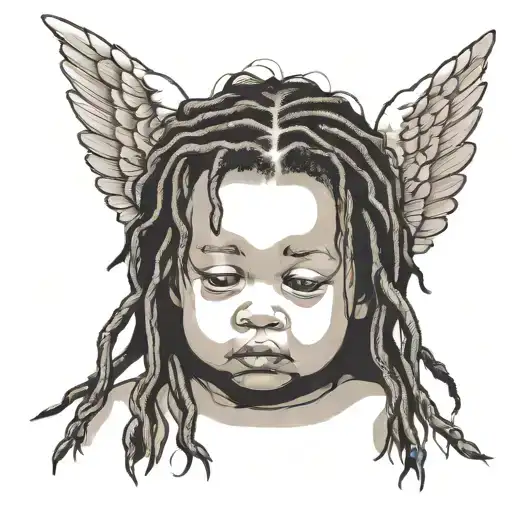 Baby Angel With Dreads