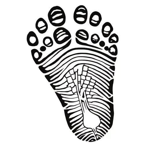 Baby Footprint And Ekg Line