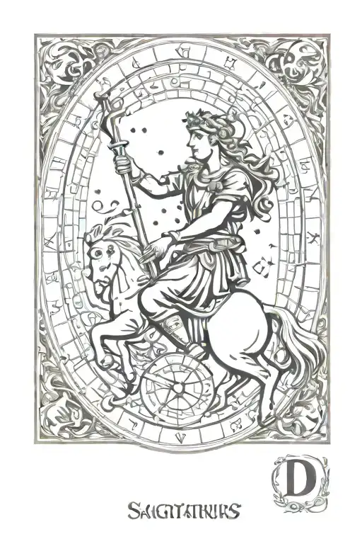 Saggitarius Zodiac Sign With Letter D And 24-11-86