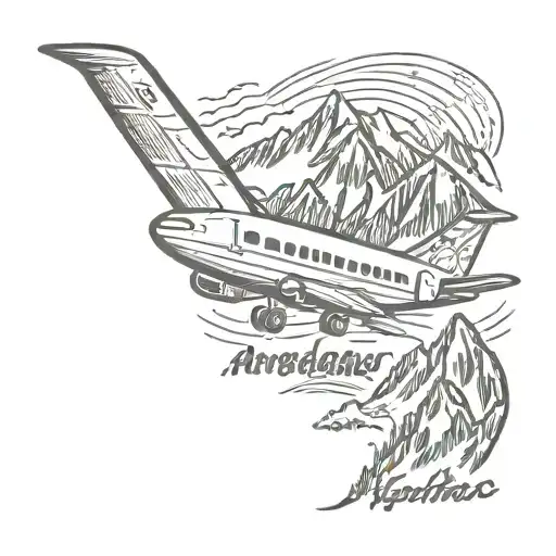 Airplane Mountains Lettering