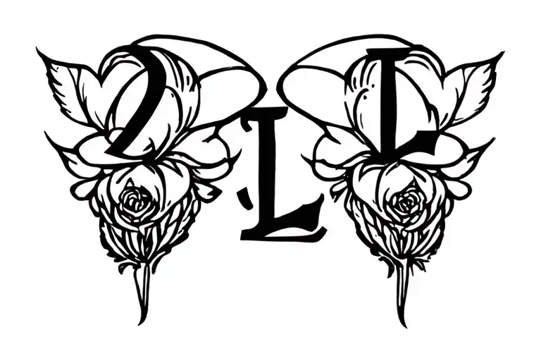 3 L'e Intertwined Representing My Kids Names