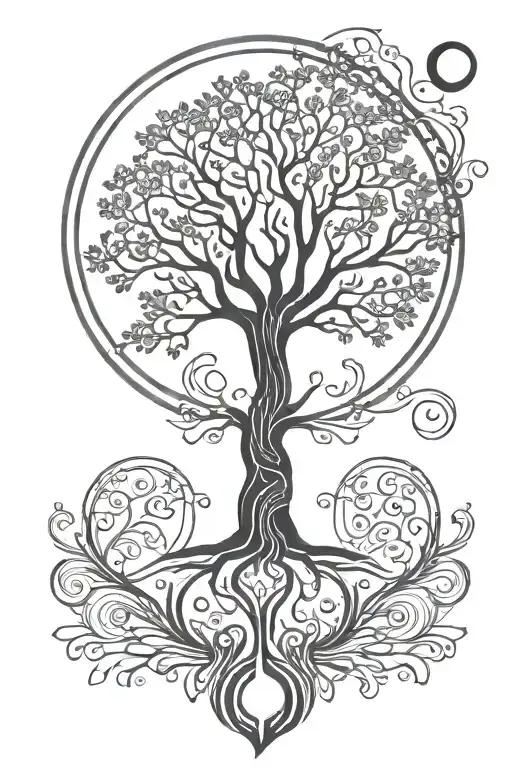 Sun Moon Tree Of Life Growing