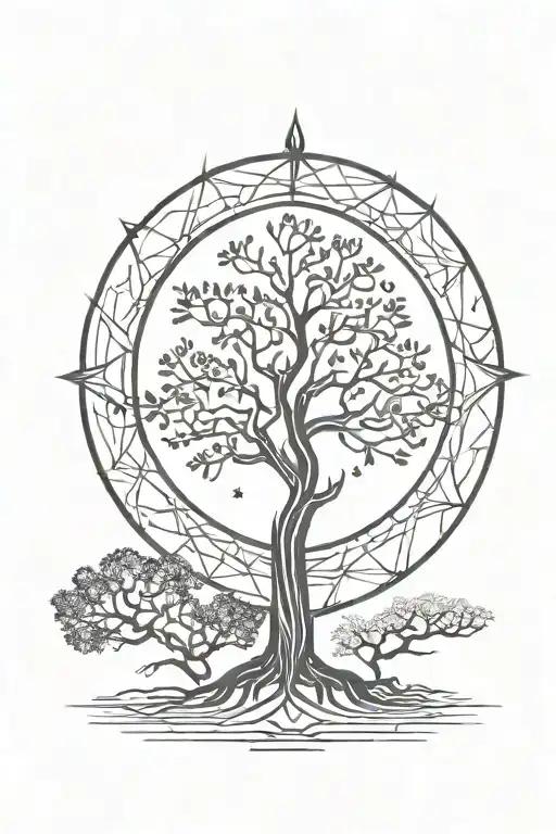 Sun Moon Tree Of Life Growing And Fool Archana