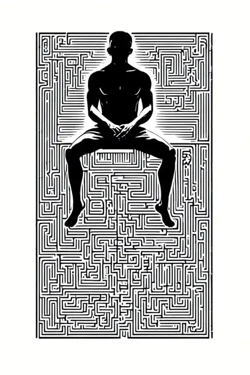 Maze With Man Sitting On Top