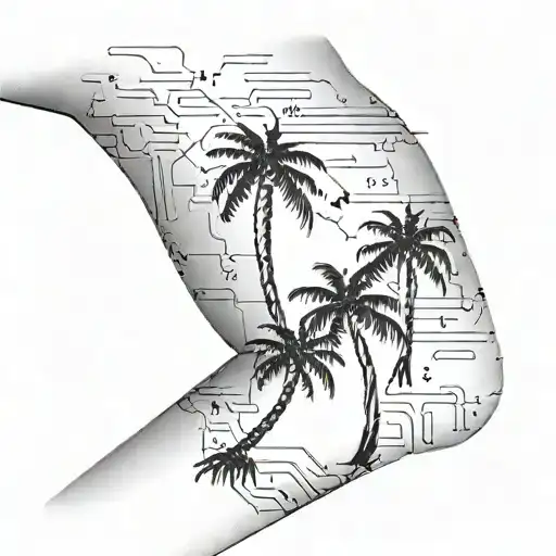 Palm Tree With Source Code On My Arm