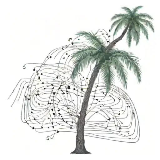 Palm Tree With Source Code Roots Growing