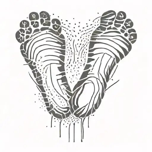 Baby Footprint Scratch Marks