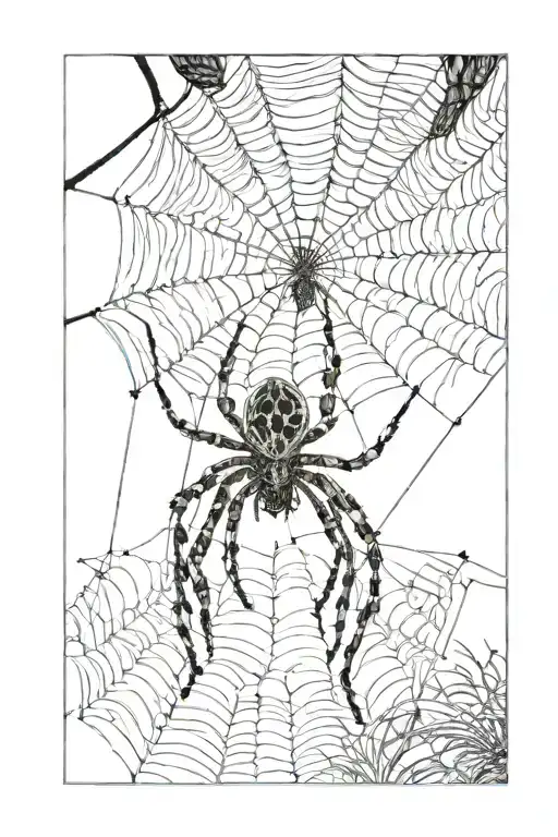 Spider Hanging From Web