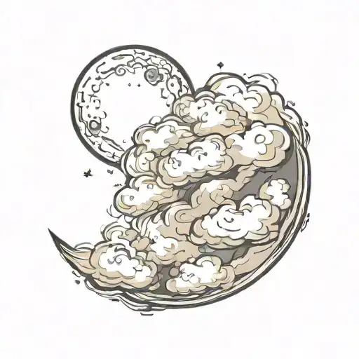 Moon And Clouds