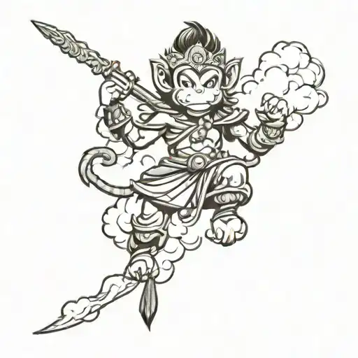 Monkey King And Clouds