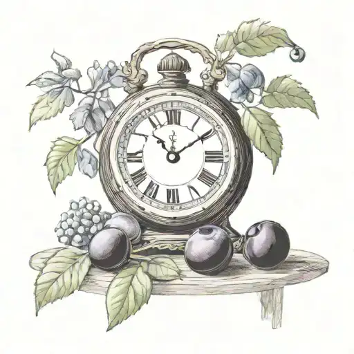 Plum And Clock
