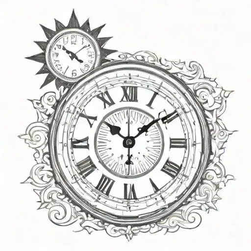 Clock And Sun