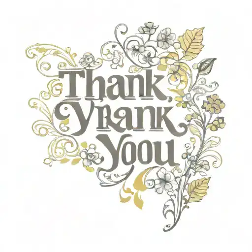 Word Thank You Tattoo