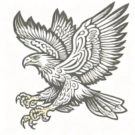 Tribal Eagle Flying