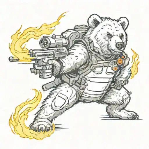 Bear With Flame Thrower
