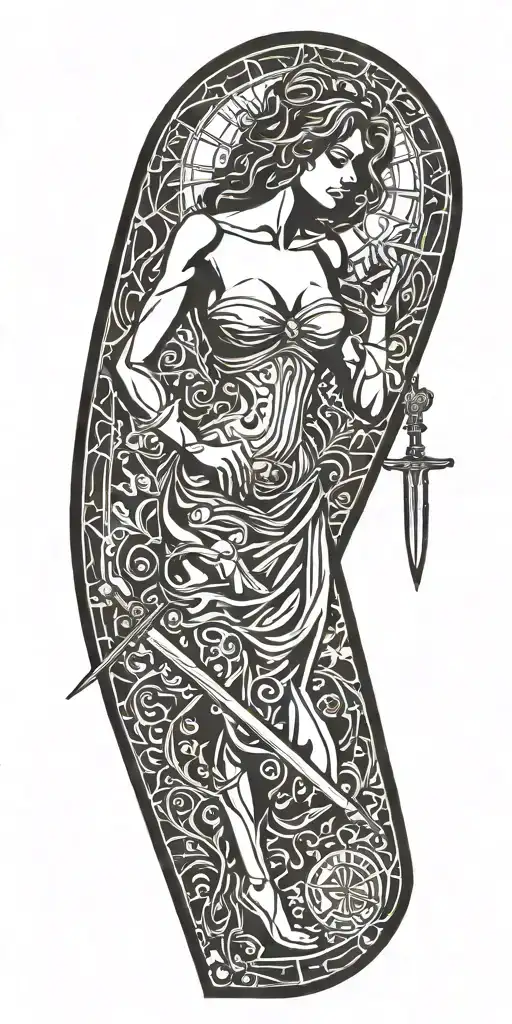 Libra And Young Sexy Girl Betrays With Knife