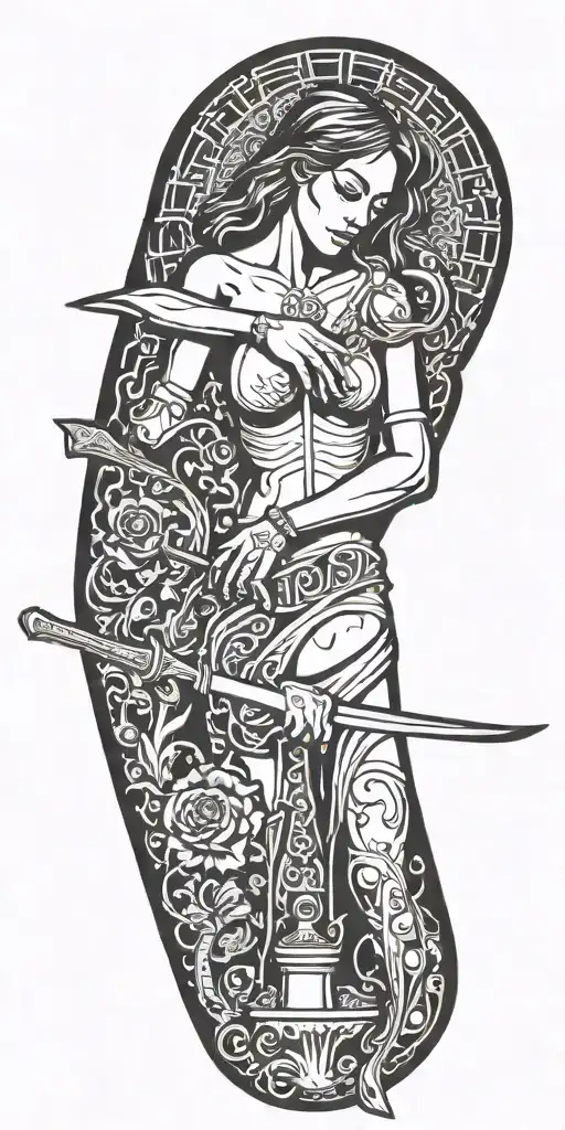 Libra And Young Sexy Girl Betrays With Knife