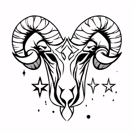 Aries And Aquaris Stars Combined