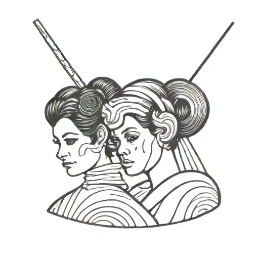 Princess Leia And Aries Sign Intertwined Hairstyle