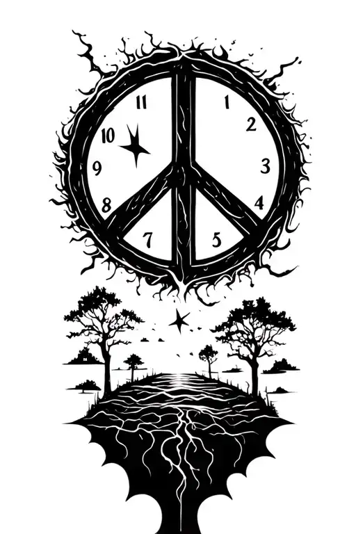 Peace And Lightining Storm And Time And Nature