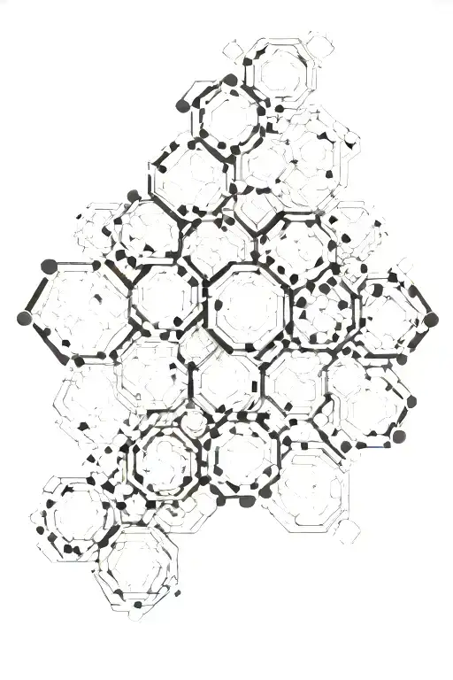 Hexagon Poligon Abstract Design Combining