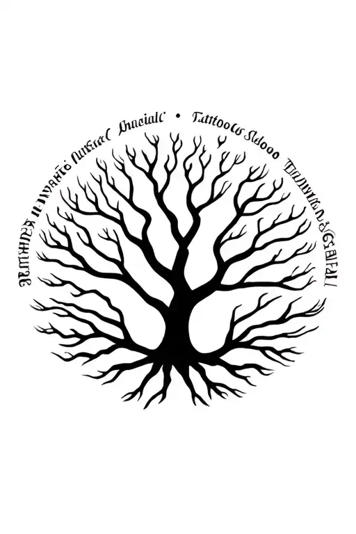 Lineage Tree With Names Intertwined