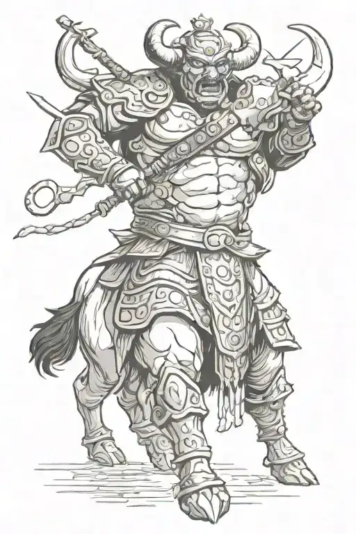 Bull Warrior Battling