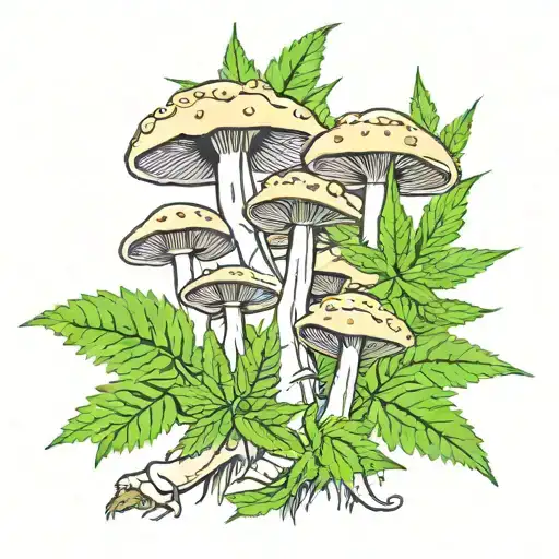 Nature Leaves Cannabis Mushrooms