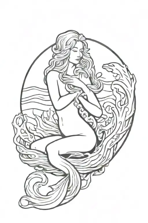 Selkie Seal And Mermaid Sitting