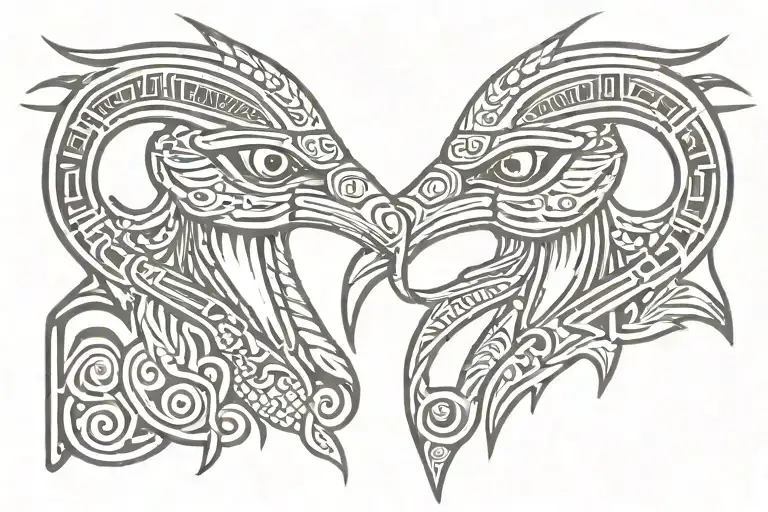 Horus Face Tattoo Design