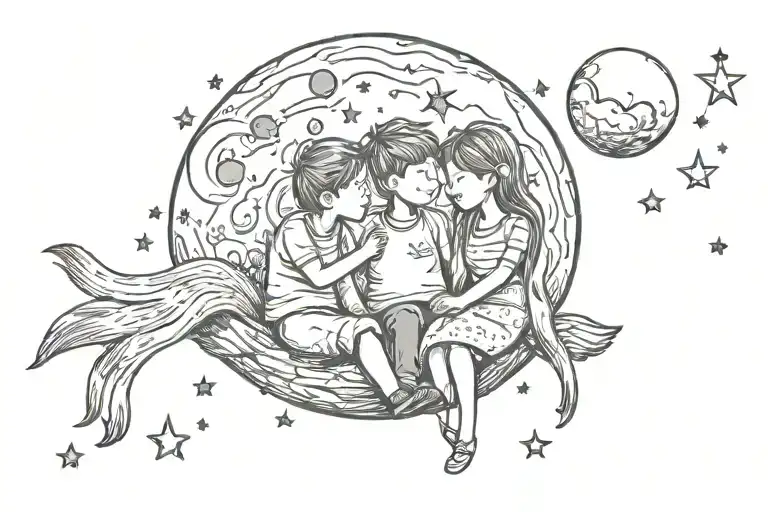 Couple Love You To The Moon