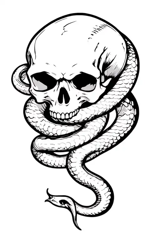 Skull And Snake Wrapped