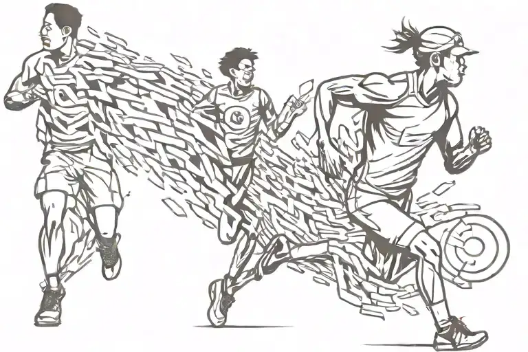 Running Man With Nike Symbol Incorporated