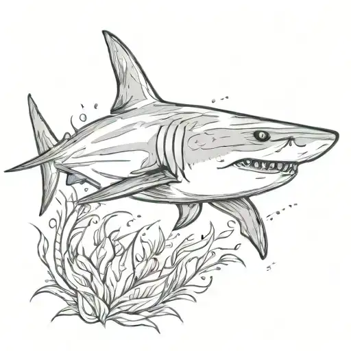 Simple Traditional Shark Swimming