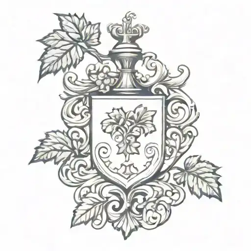 Coat Of Arms With Grape Vine
