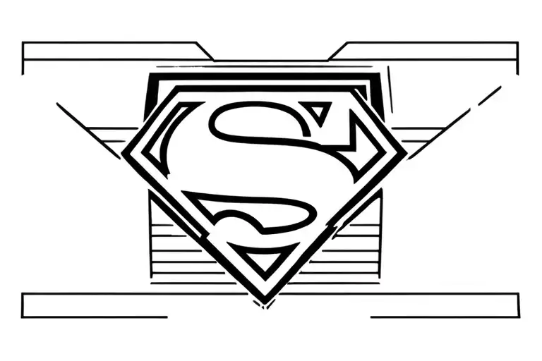 Adoption Symbol With Superman Logo In Middle Gap