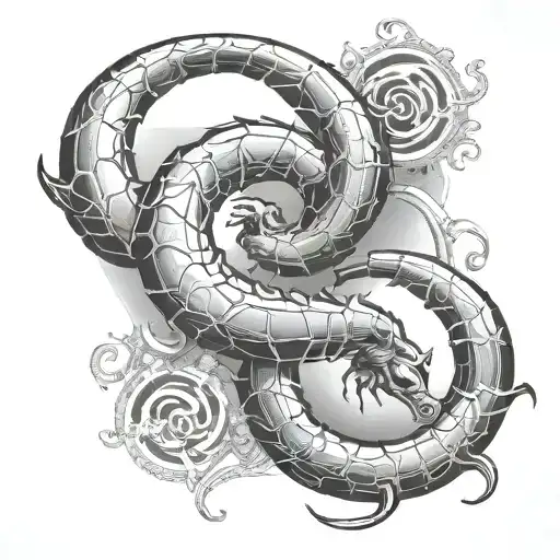 Scorpio And Aries Zodiac Symbol Merging