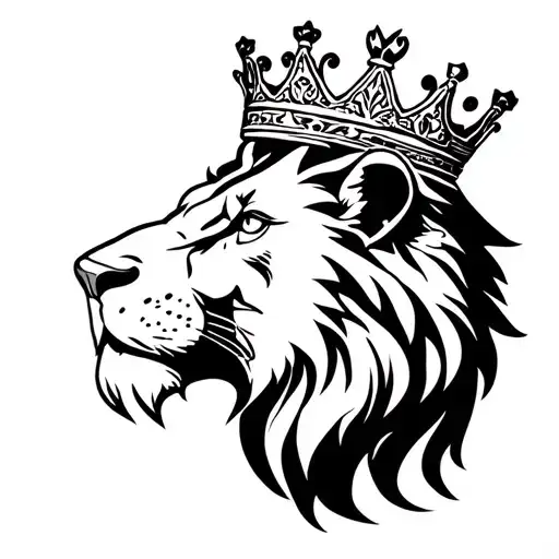 Lion Wearing A Crown