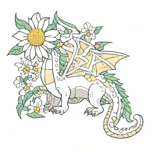 Minimalist Daisy Dragon