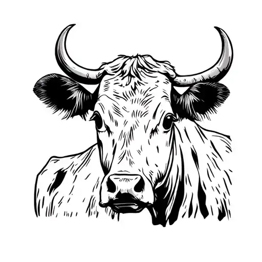 Holstein Cow Head No Horns