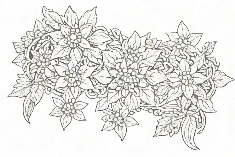 Makosh And Edelweiss In The Form Of A Bracelet On The Wrist