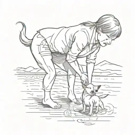 Chihuhua Dog Pissing On Woman