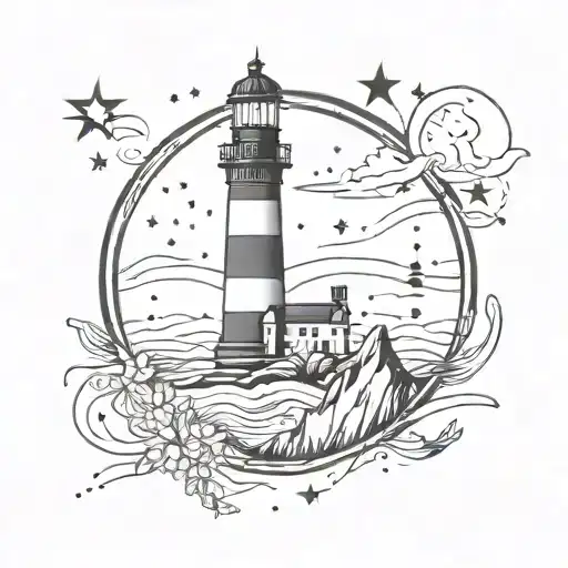 Lighthouse And Stars And Friendship And Beloved And Trust And Acceptance