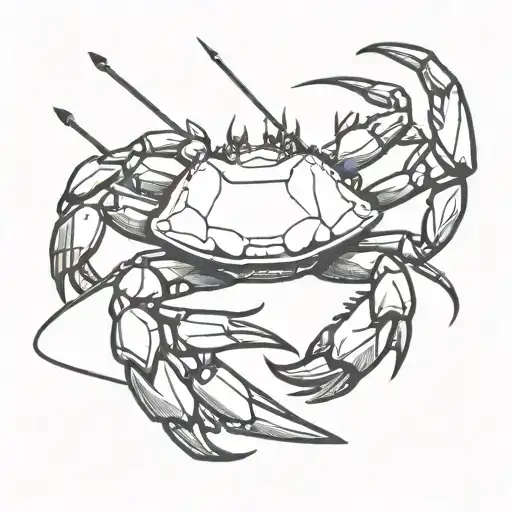 A Crab With A Bow And Arrow