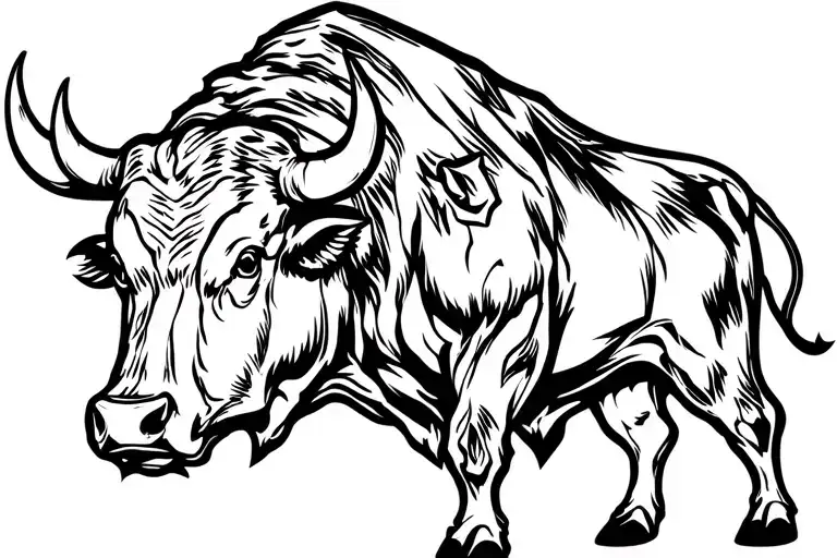 Bull Chicano Black And White