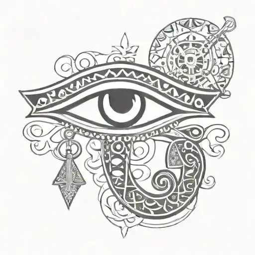 Ankh And Eye Of Horus