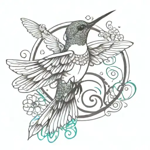 Hummingbird With Infinite Symbol Made
