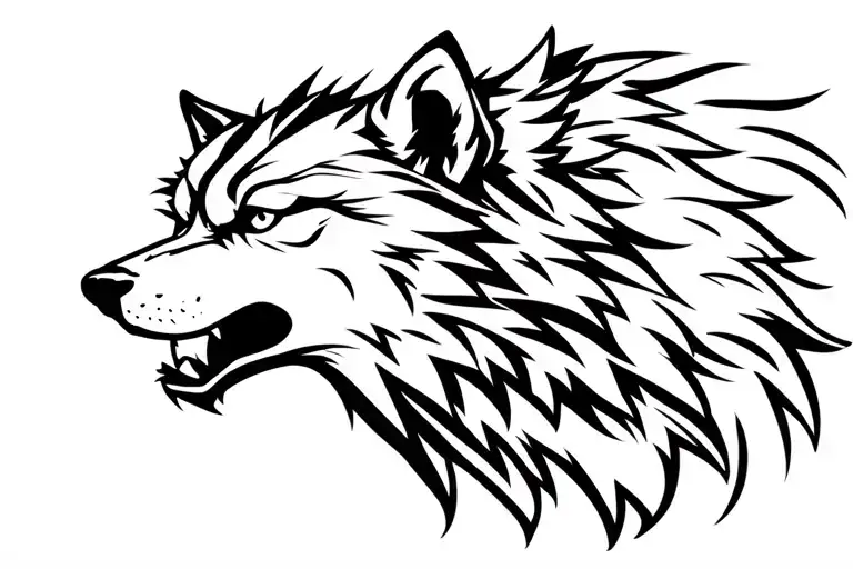 Aggressive Wolf Profile